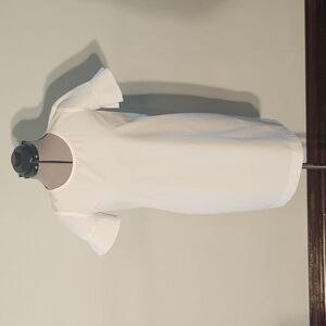 Madewell White Cotton Dress with Tie Back Sz XS